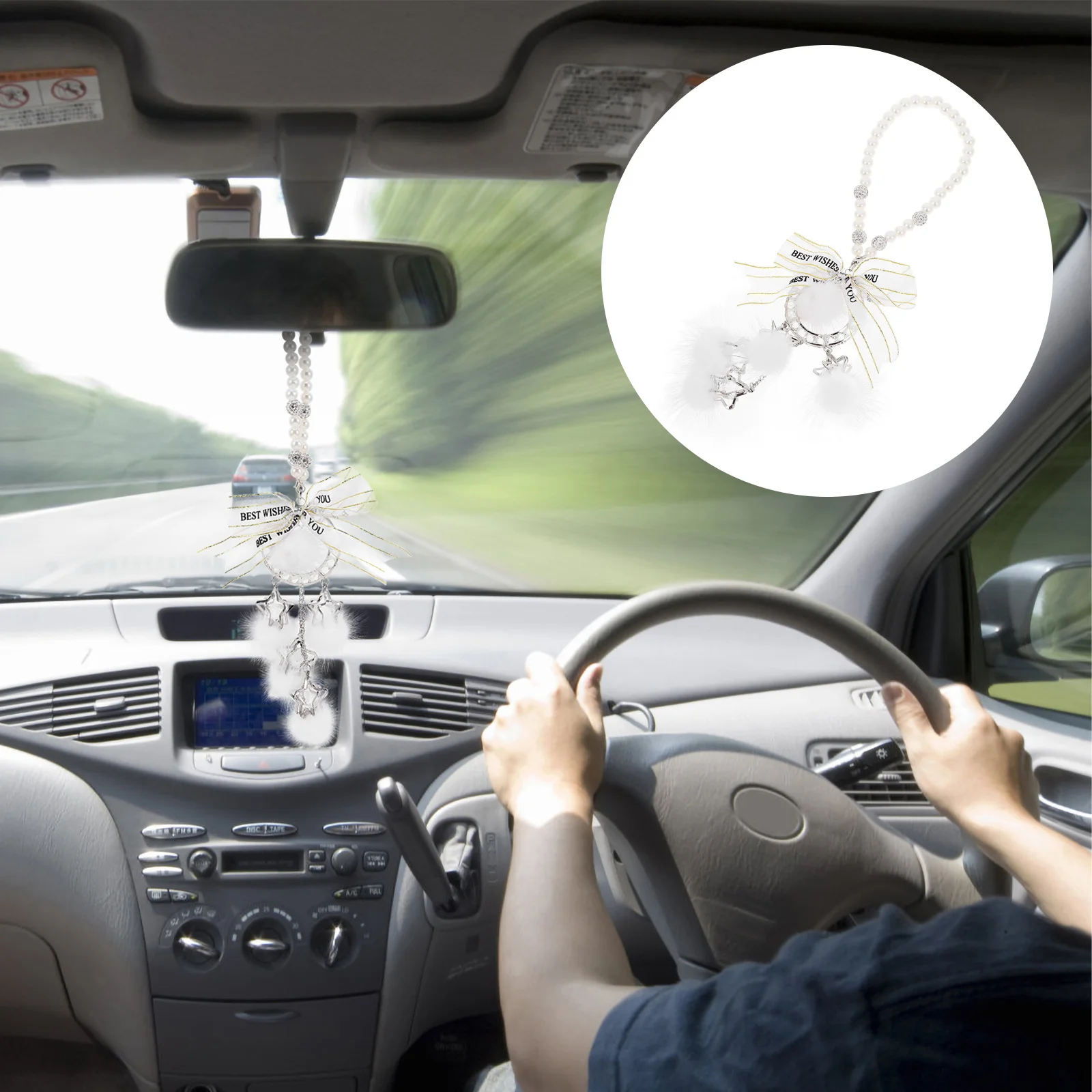 

Car Rearview Mirror Pendant Creative Hanging Ornament Trendy Car Interior Decoration Rear View Mirror Accessory