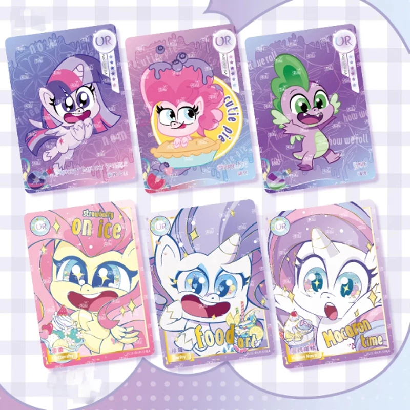KAYOU Genuine My Little Pony Card Cute Party Second Bullet Original Box Collection Flash Card Anime Peripheral Toy Gifts