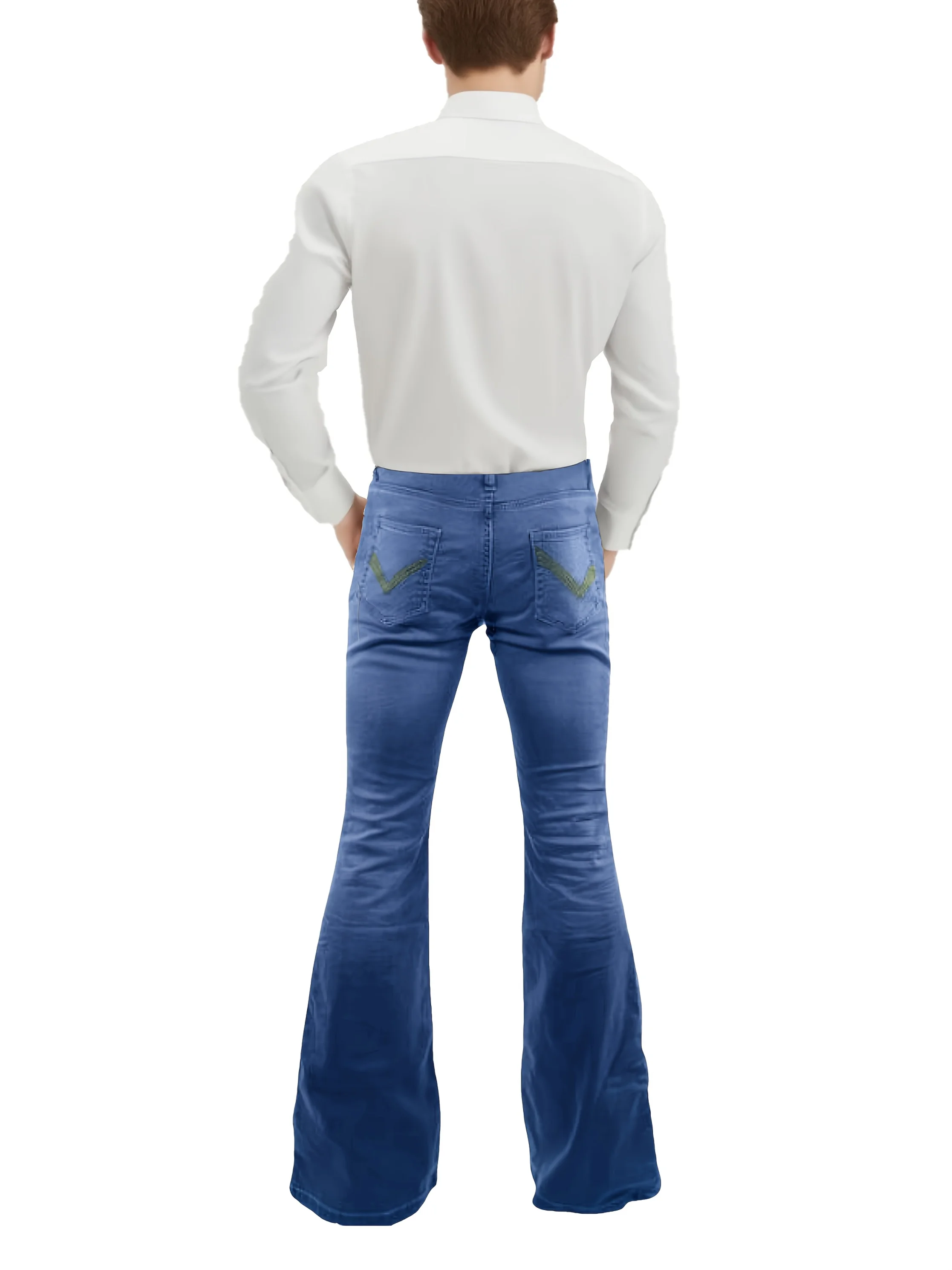 Jeans masculinos vintage lavados, elegantes e casuais