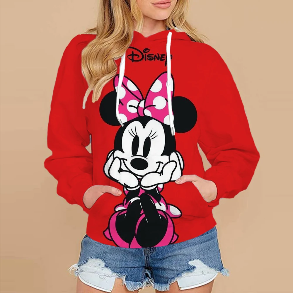 

Mickey Mouse Cartoon Anime Women Pullover Tops Spring Autumn Men Hoodie New Fashion Sports Couple Oversized Sweatshirt Clothing