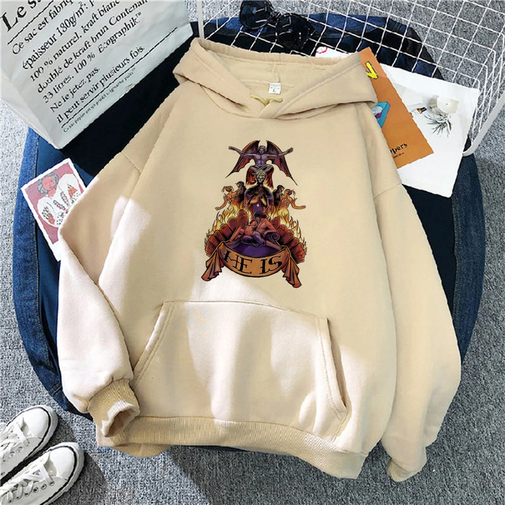 Ghost Band hoodies women sweat y2k Winter  Fleece vintage clothing female 90s pulls