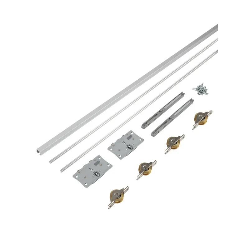 Small built-in mobile bookcase hardware accessories, hidden silent double buffer left and right push-pull display locker slide