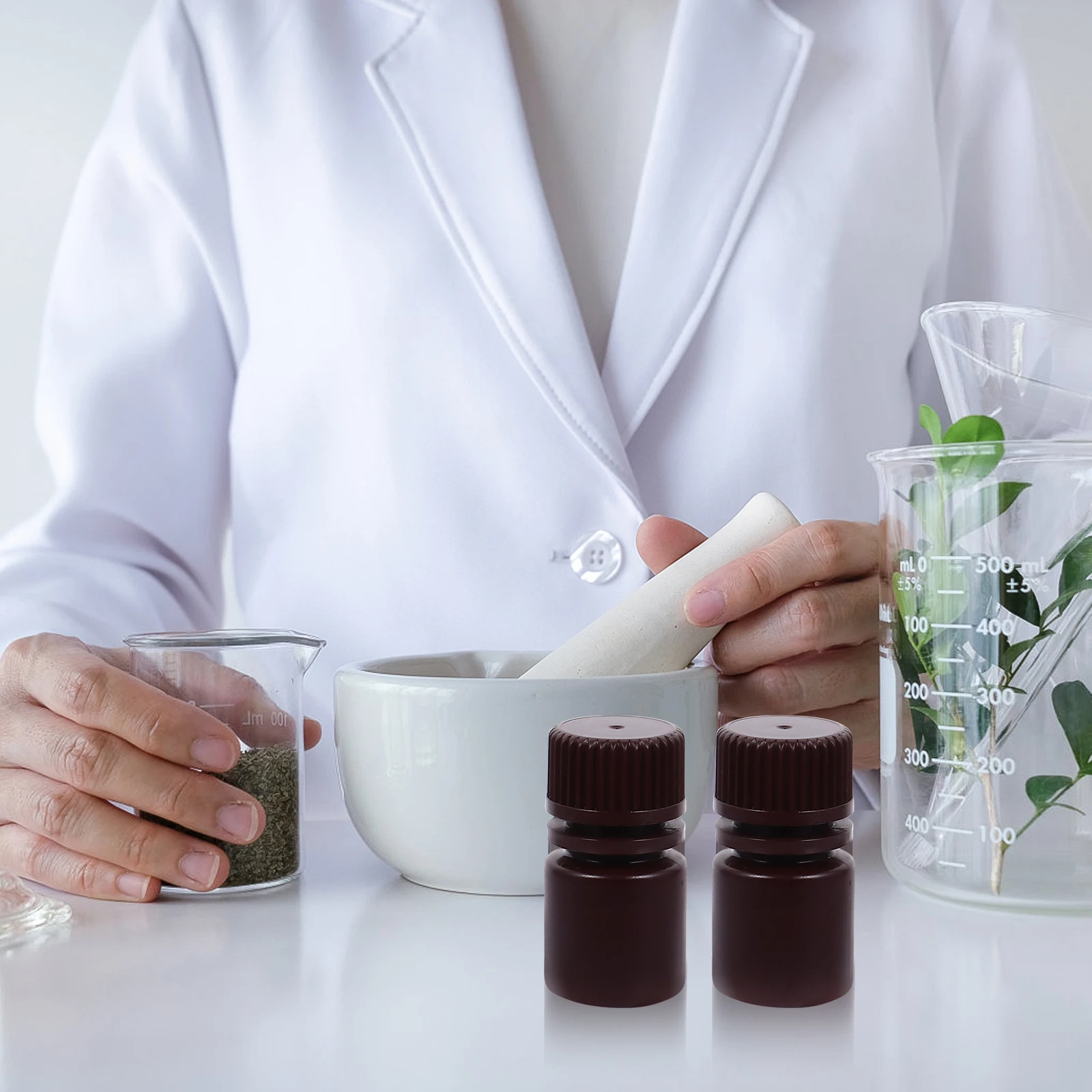 20Pcs 8ml Reagent Bottles Durable Pe Material Portable Lab Containers High Quality Smooth Edges Easy Storage Reagent Bottles