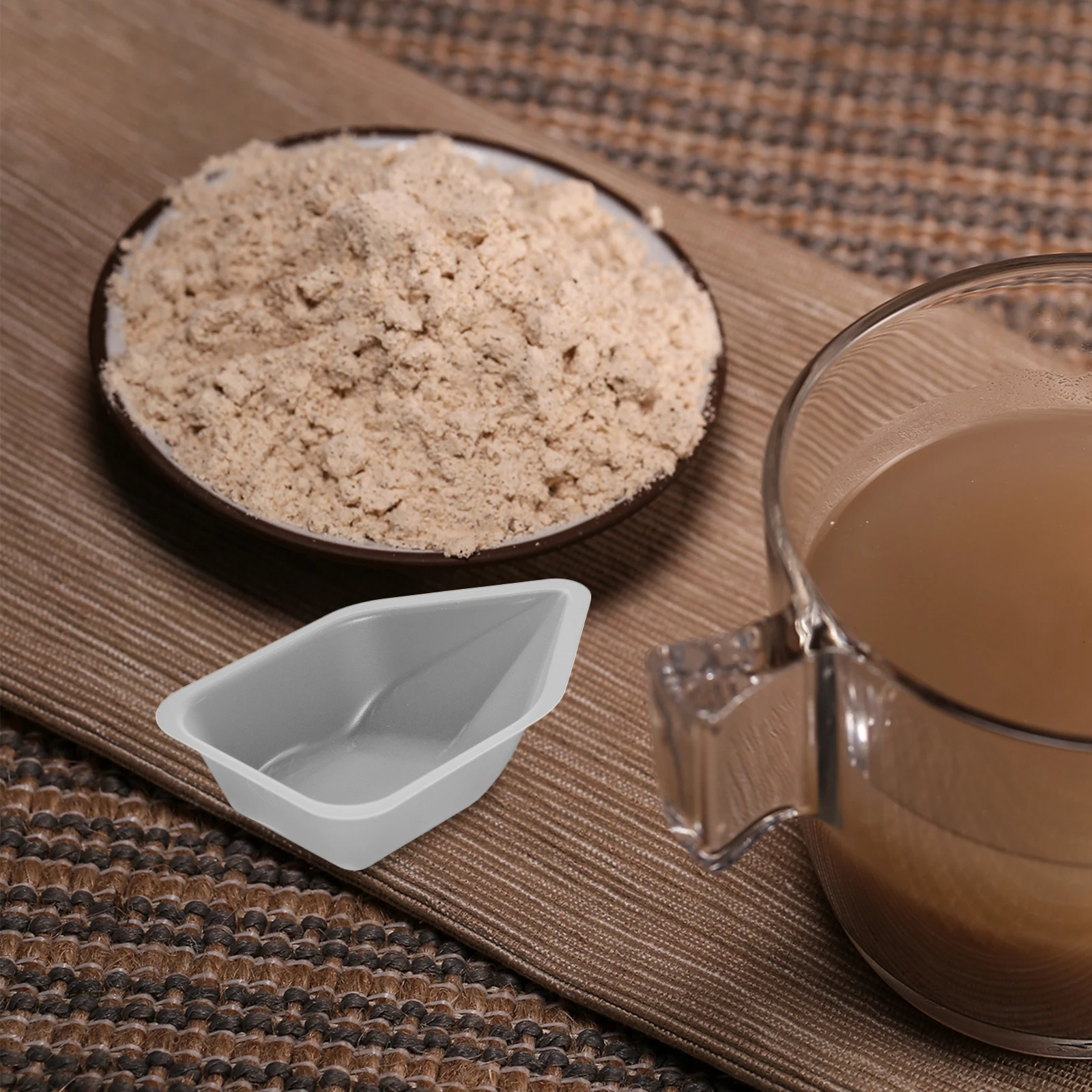 

10Pcs Plastic Weighing Dishes Reusable Powder Boats Lightweight Laboratory Compact Accurate Weighing Boats for Powder