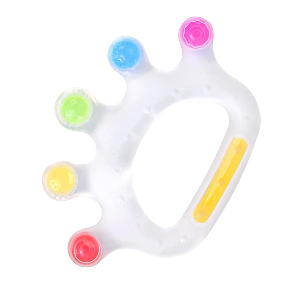 

Silicone Teething Stick Food Grade Safe Soft Baby Molar Soother Crown Design Colorful Infant Pacifier for Oral