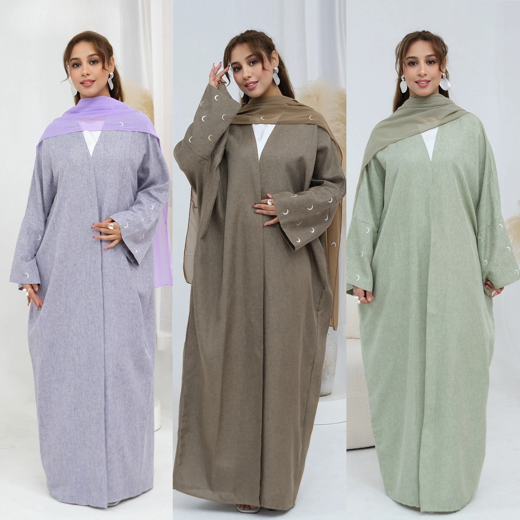 

Eid Abaya Women Party Open Dress Cardigan Kaftan Jalabiya Muslim Dubai Vestidos Largo Ramadan Morocco Caftan Long Robe Abayas