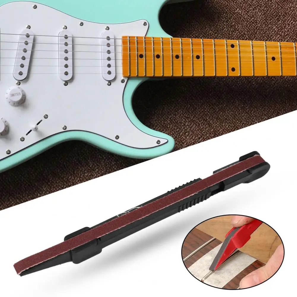 High Quality Guitar Polish Pen Fret Dressing File Tool Ergonomics Fret Sanding Pen Wear-Resistant for Instrument