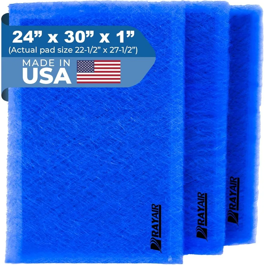 

24x30 Replacement Filter Pads Compatible with Dynamic Air Filter 3 Pack White High Efficiency for Home Office HVAC Systems