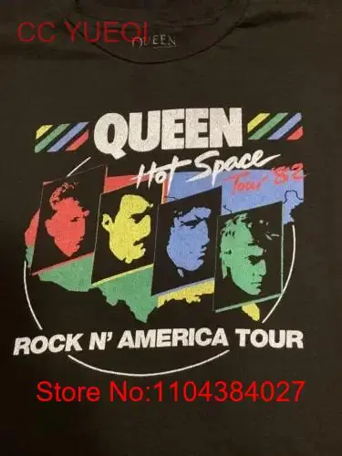 Queen T Shirt Size M 1982 Rock N America Tour Hot Space long or short sleeves