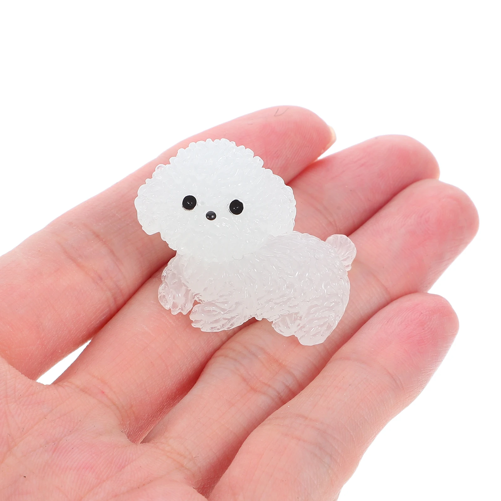 

12pcs Night Figurines Mini Landscape Ornaments Resin Decorations Desk Garden Accessories Puppy Statues