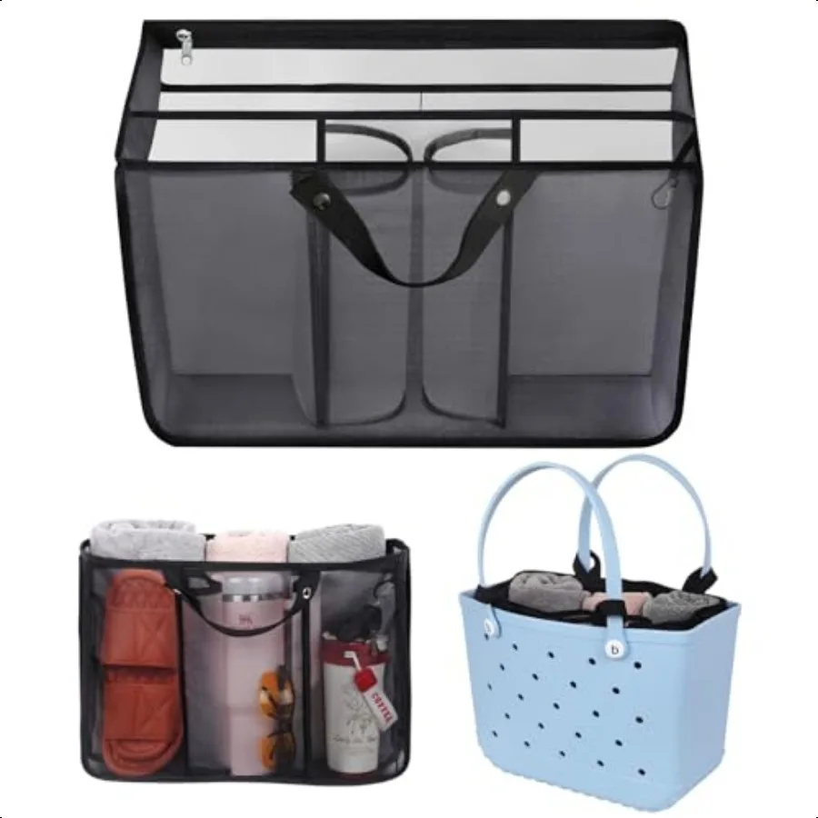 

Beach Bags Organizer Insert Compatible with Original XL Bogg Bag Lightweight Mesh Divider Pouch Insert for Bogg Bag Accories 18