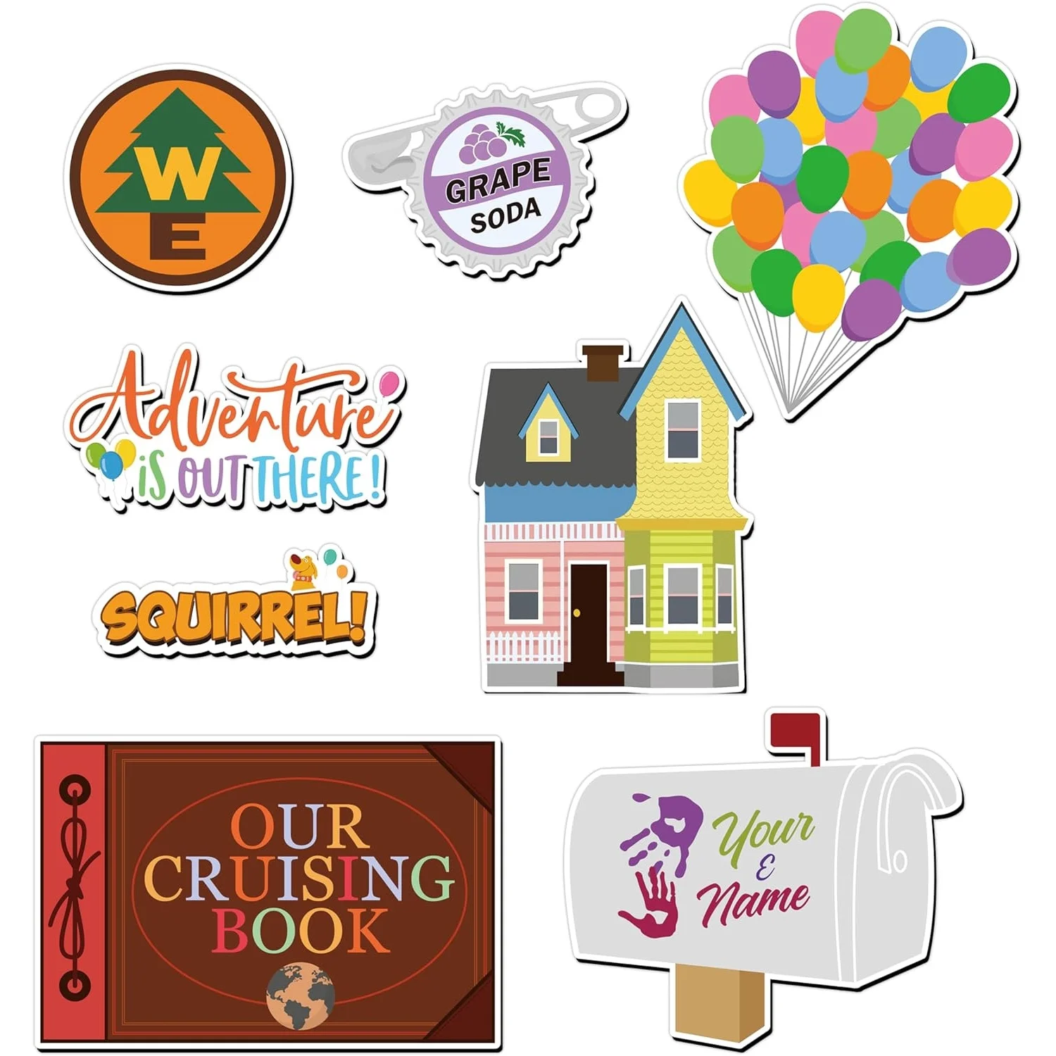 Wall decor 8Pcs Summer Cruising Book Magnetic Door Magnets Cartoon Style Dry Erase Cruises Entrance Decals Decor Refrigerator Ga
