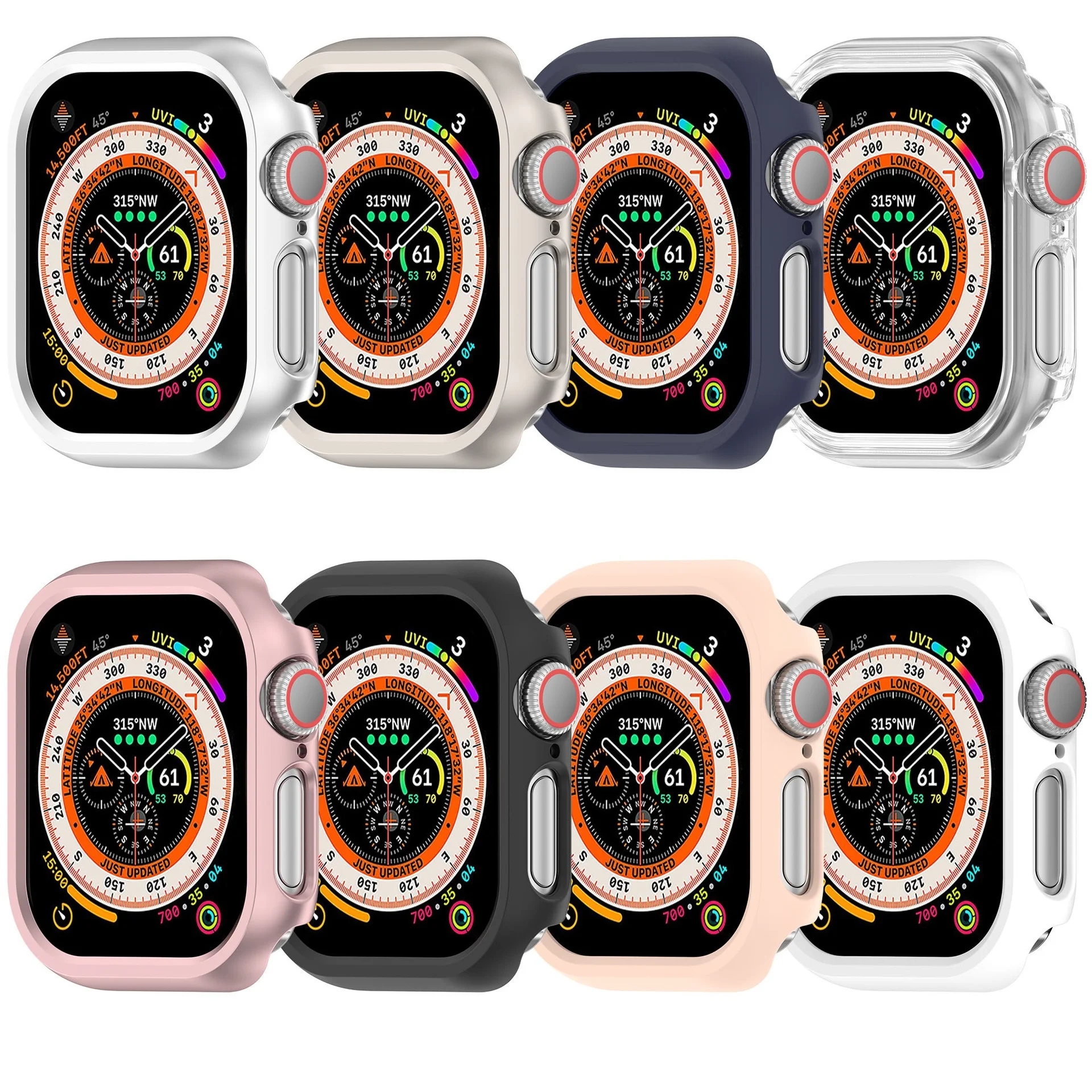 PC Half cladding shell For Apple Watch Series 10 Protective case for apple watch 10 Screen protector Smart watches accessories