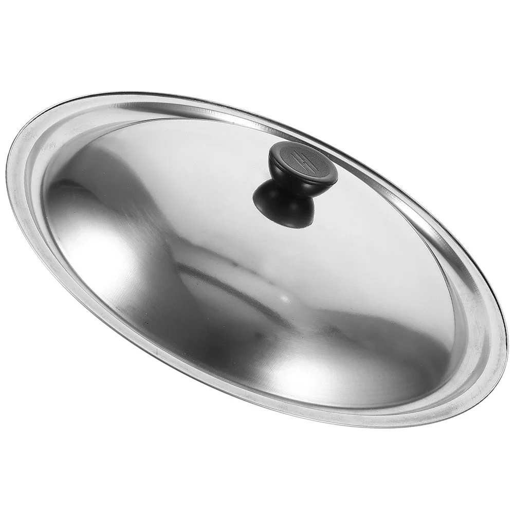 

Dishwasher Pot Cover Universal Pan Lid Frying Lids Stainless Steel for Pots Replacement Skillet Silver