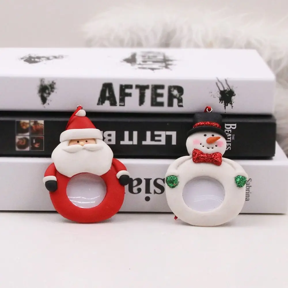 Creative PVC Christmas Photo Frame Santa Claus Decorative Christmas Tree Ornament Hanging Snowman Candy Bag Christmas Gift