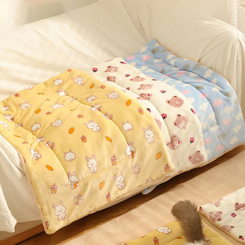 Thick Blanket Quilt for Pets, Warm Nest for Cats and Dogs, Can Cover the Dog, Cat, Sleeping Pad, Pet Supplies, Autumn and Winter