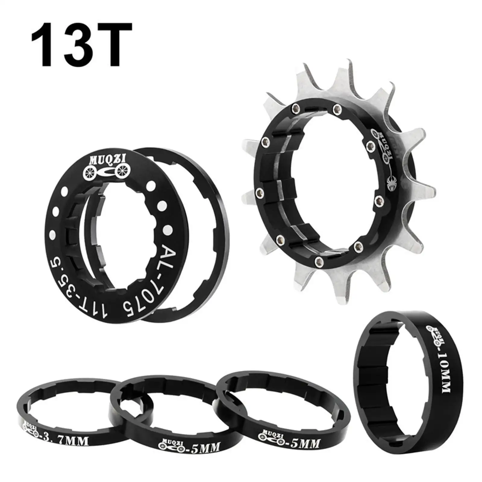 

13T Mountain Bike Cassette Bicycle Freewheel Conversion Kit Sprocket Flywheel Single Speed Cassette Cog Chain Tensioner Parts