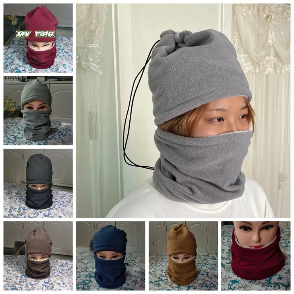 

Windproof Winter Warm Hat Scarf Two-piece Thickened Cold Resistance Motorcycle Warm Mask Coldproof Portable Cycling Mask Women