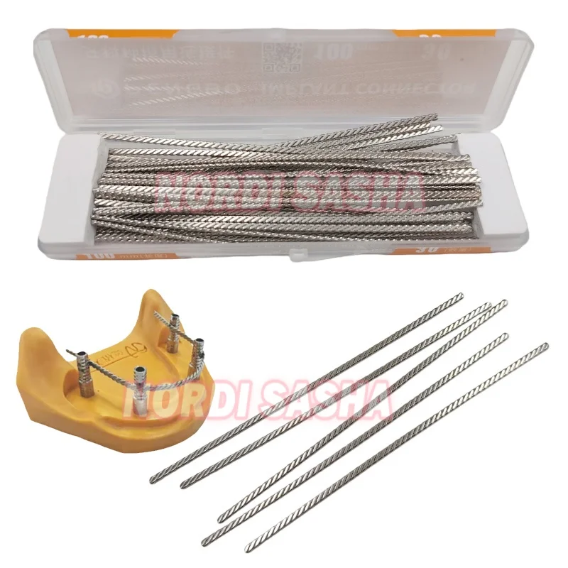 

2/5/10Pcs Dental Implant Connector Stainless Wire Overdenture MU Wires Strengthener Length 100mm Dentist Use