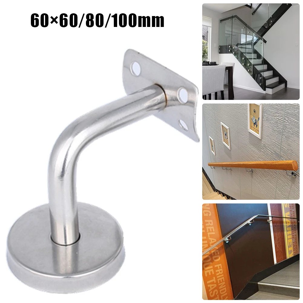 Stair Handrail Bracket Stainless Steel Wall Bracket Stair Handrail Support Wood Glass Balustrade Handrail Fixing Accessories