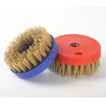 4 Cal okrągły diament okrągły antyczny pędzel do czyszczenia i polerowania kamień granit marmur, aby uzyskać efekt skóry