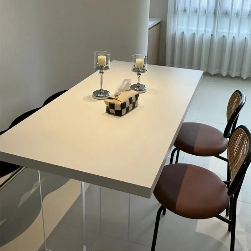 

Nordic Acrylic Floating Dining Table Italian Minimalist Living Room Study Office Desk Home Furniture Meubles De Bureau FYFD