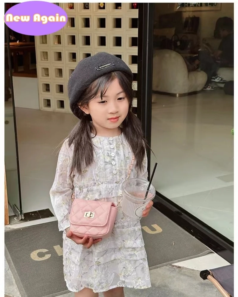 Children's Fashion flap shoulder bags Girls classic stylish crossbody Bags Kids Little money purse ToddlerS smal pouch NA049