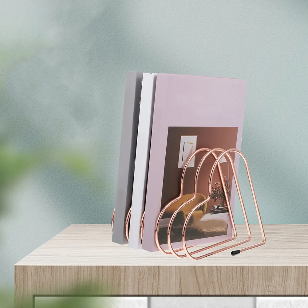 2Pcs Retractable Iron Bookend Desktop Book Holder Creative Metal Bookshelf Organizer Book Stand for Desk Cute Bookends