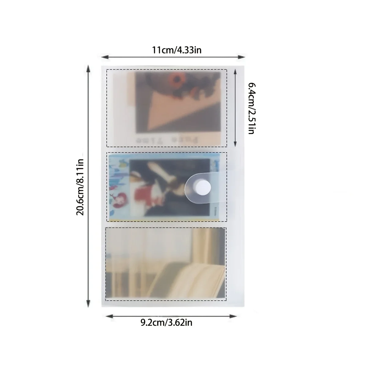 ألبوم بطاقات بسعة كبيرة 3 بوصات 240 بطاقة - منظم صور مع بطاقات قابلة للجمع بتصميم 3 شبكات - تخزين للمنزل أو المكتب أو السفر #3