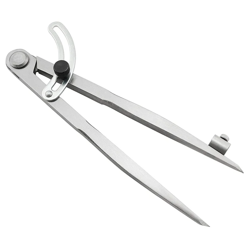 Brújula de 8 pulgadas, herramienta de trazado divisor de ala de precisión de 200Mm con portalápices para geometría, madera, Metal y cuero, 3 uds.