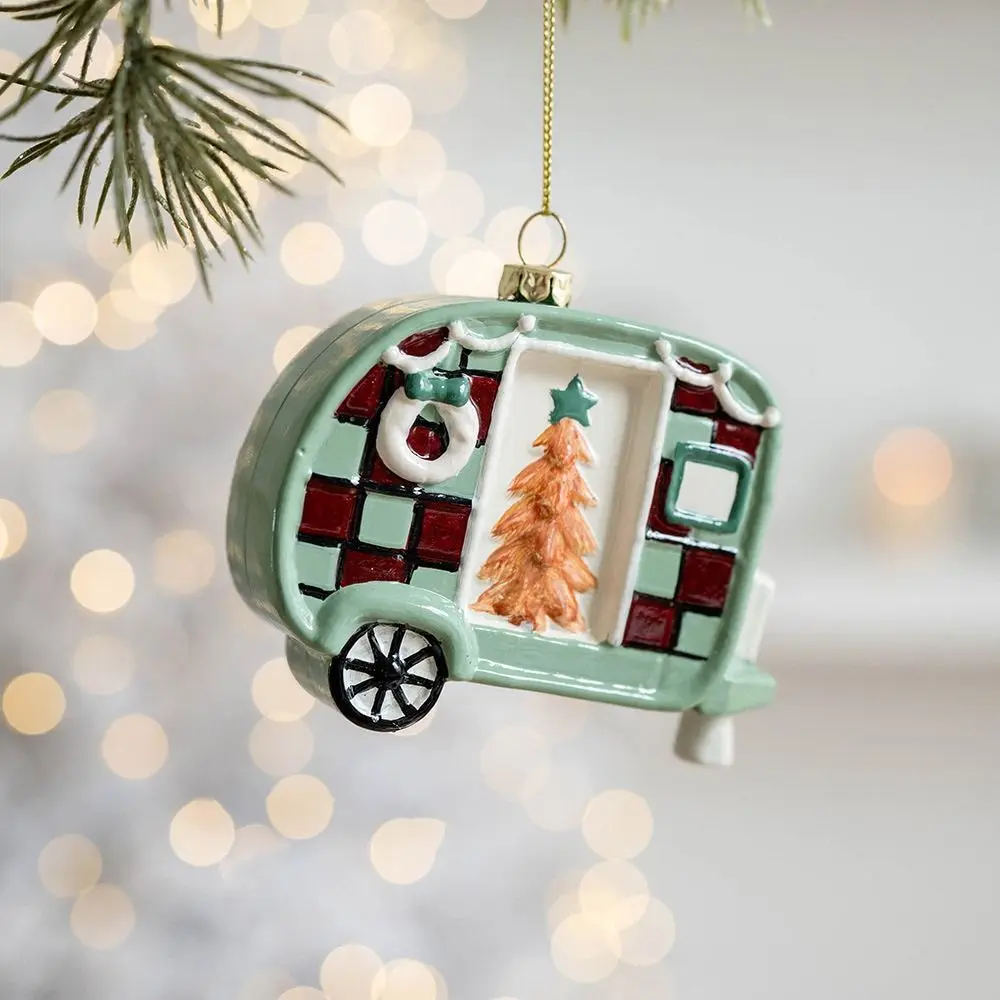 Description Picture 5 of itemHigh Quality Green Christmas Hanging Decoration DIY Plastic Drop Pendant House Car Reusable Xmas Tree Ornament For Christmas