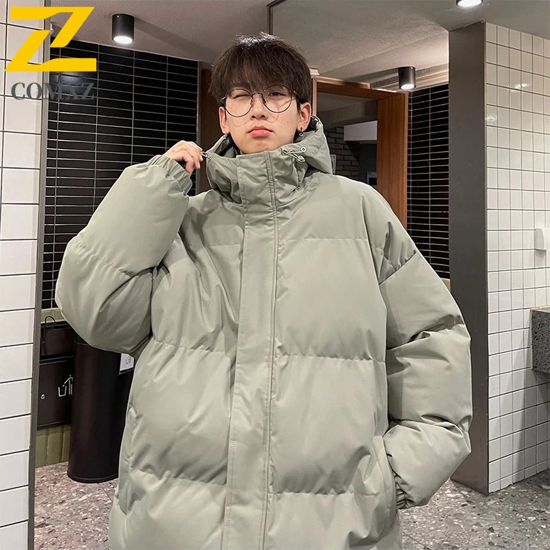 

COMXZ Couple Candy Color Puffer Coat Men Thick Stand Collar Business Casual Padded Coat Youth Padded lightweight windbreaker