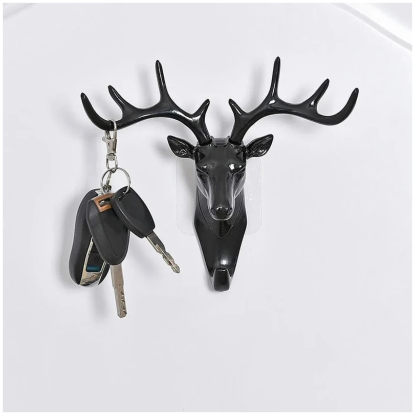 

Wall Hanging Hook Vintage Deer Head Antlers for Hanging Clothes Hat Scarf Key Deer Horns Hanger Rack Wall Decoration