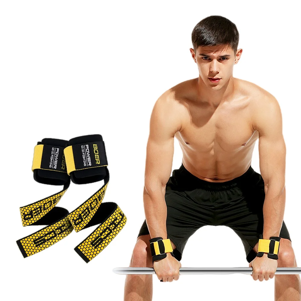 

1 пара ремешков на запястья для тяжелой атлетики, противоскользящая силиконовая ручка, мягкие ремни для подъема в тренажерном зале для мужчин и женщин, бодибилдинг, пауэрлифтинг