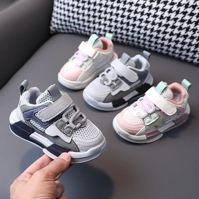 Summer Kids Mesh Breathable Running Shoes Children Soft-Soled Training Sneakers Boys Girls Thick-Soled Casual Shoes Daily Wear