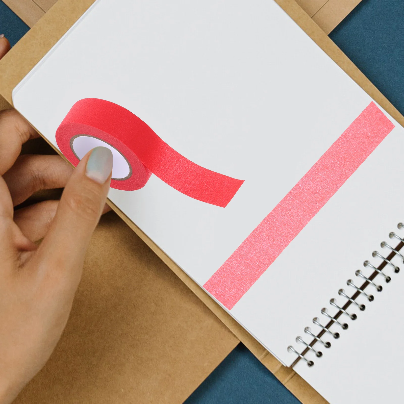 5 لفات شريطٌ لاصق ملون عالي الالتصاق لأجهزة الكمبيوتر المحمولة والمجلات والصور والحرف اليدوية ومشاريع القصاصات التي يمكنك صنعها بنفسك المزخرفة