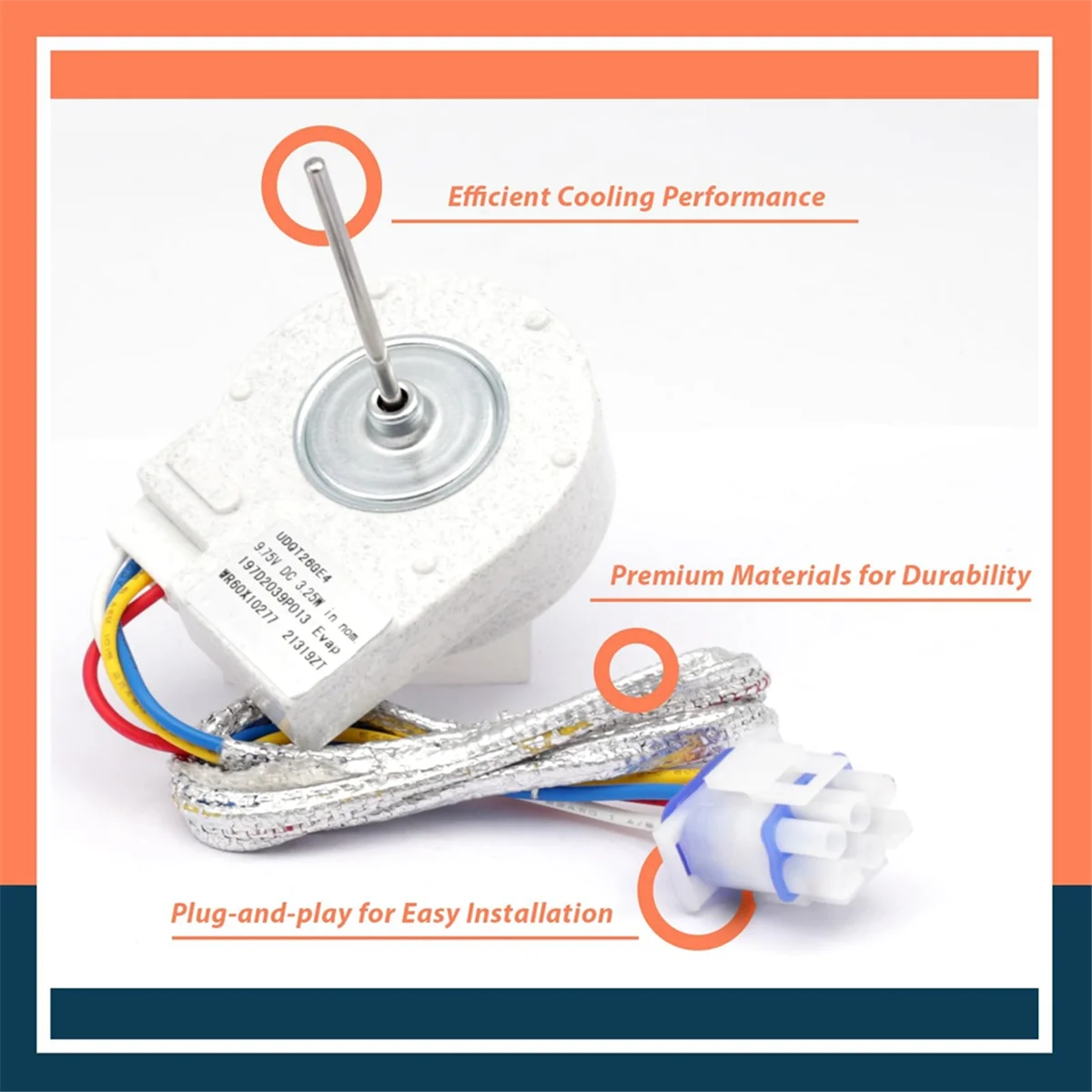 WR60X10277 ترقية الثلاجة المبخر مروحة المحرك استبدال ل GE الثلاجة الفريزر Evap استبدال أجزاء 197D2039P013 HY