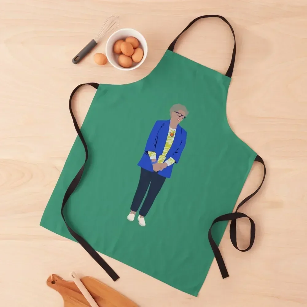 

Great British Baking Show Prue Leith S7E2 Apron Art man chef uniform christmas kitchen Apron