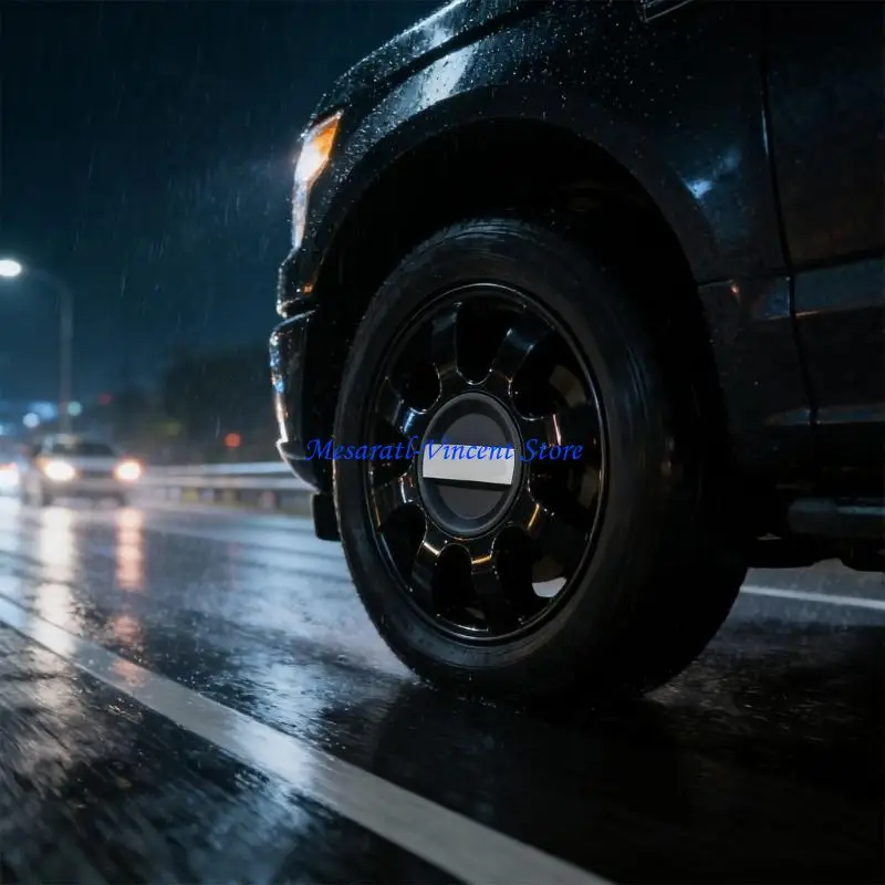 A70F Black Design Center Wheel Cover for Heavy Vehicles Featuring 18 and 20 Inch Rear Simple Mounting