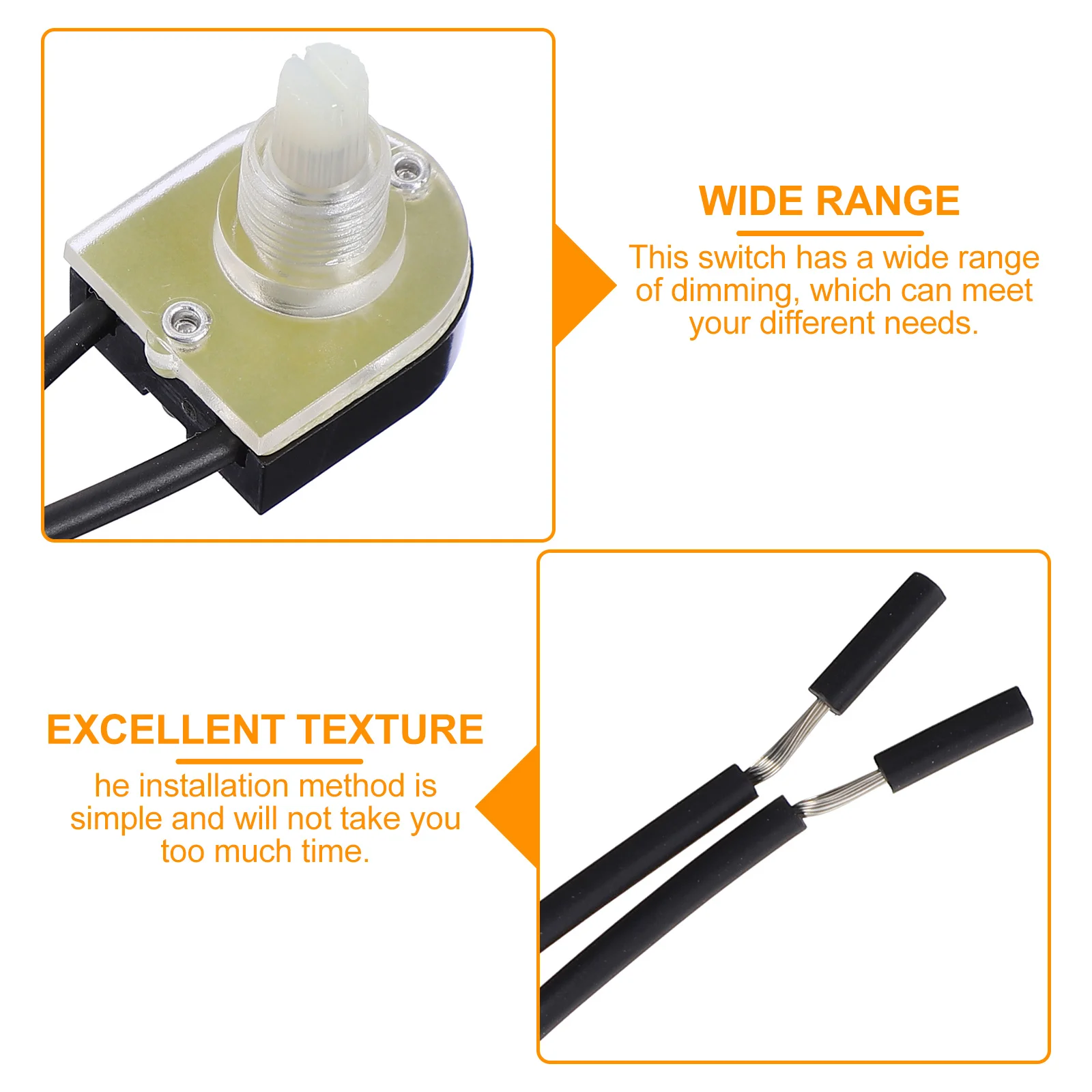 

4Pcs Lamp Knob Switch Rotary Dimmer for Ceiling Light Wall Lamp Use Light Dimmer Knob Design Sturdy Plastic