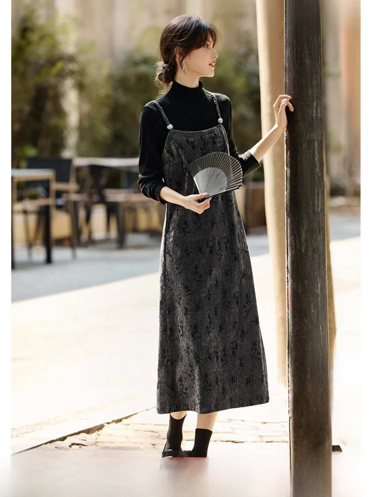 

Новый китайский комплект Ele Sle Base irt Dr, женский зимний костюм из двух предметов из полиэфирного волокна Faion 2025 для поездок на работу