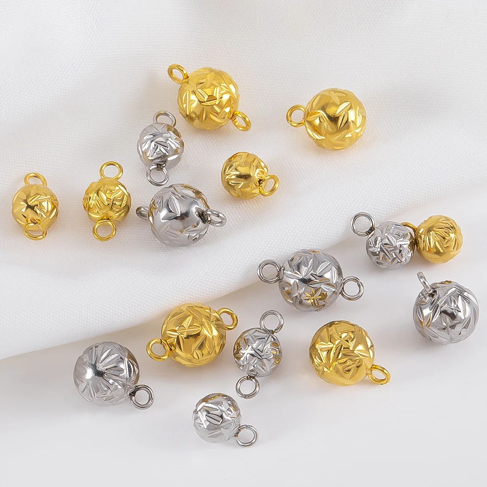 Jewelry Making Jump Rings - 5個入りステンレススチール製雪の結晶ボール、ダブルオープンジャンプリングコネクター付き、DIYネックレス、ブレスレット、イヤリング、ジュエリー製作に