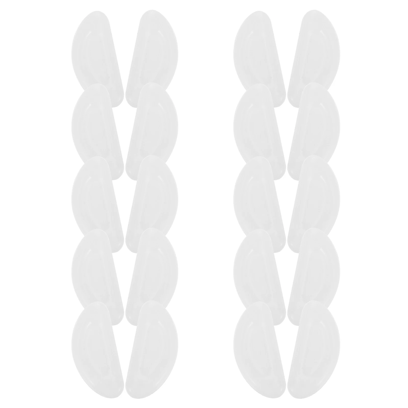 

10 Pairs Silicone Nose Pads for Glasses Anti Slip White Adhesive Soft Comfort Fit Compatibility Repair Eyewear Accessories