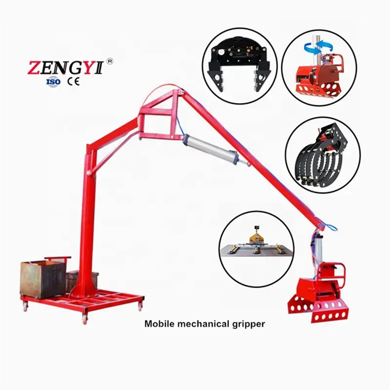 Mechanical Gripper Pneumatic Power Mechanical Arm Handling Cement Feed Palletizing Mobile Vehicle Rotary Loading And Unloading