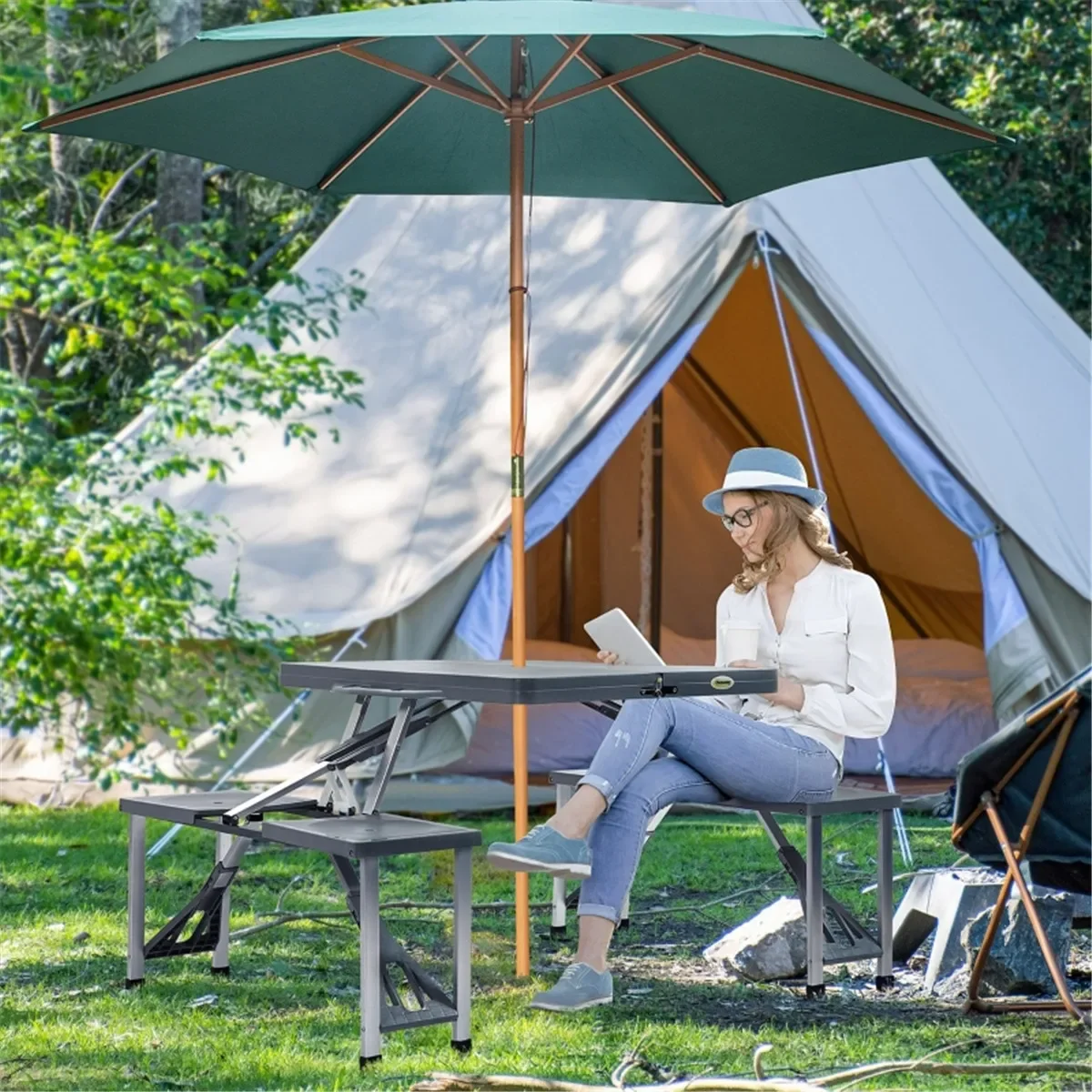 

Portable Camping Table and Chairs / Dining table garden furniture outdoor chair with cushion beach sling chairs silla cushion