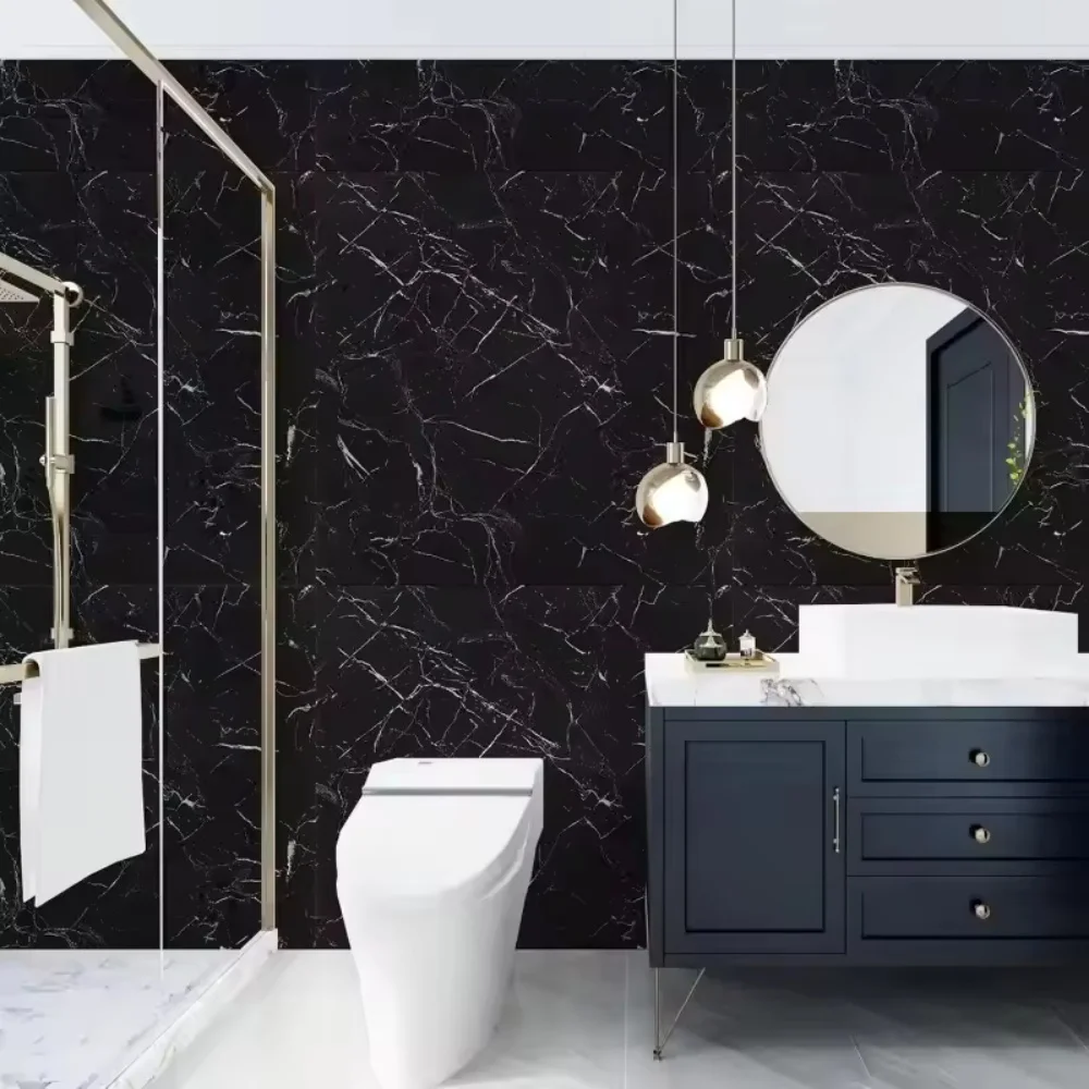 10 قطعة/المجموعة 30 سنتيمتر x 30 سنتيمتر ملصقات جدار البلاط ذاتية اللصق ملصقات أرضية الحمام الرخام الأرض ملصق جداري مقاوم للماء PVC Wallpa