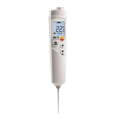 Testo 826-T4 Infrared Thermometer with Laser Marking and Penetration Probe for Food (6:1 Optics)