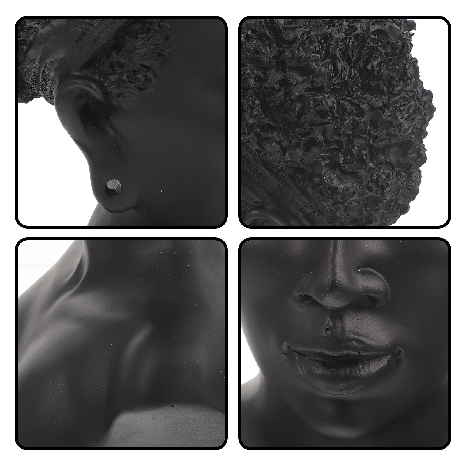 

African Statue Display Resin Earring Jewelry Stand Storage Organizer Holder Necklace Display Rack Desktop Decor