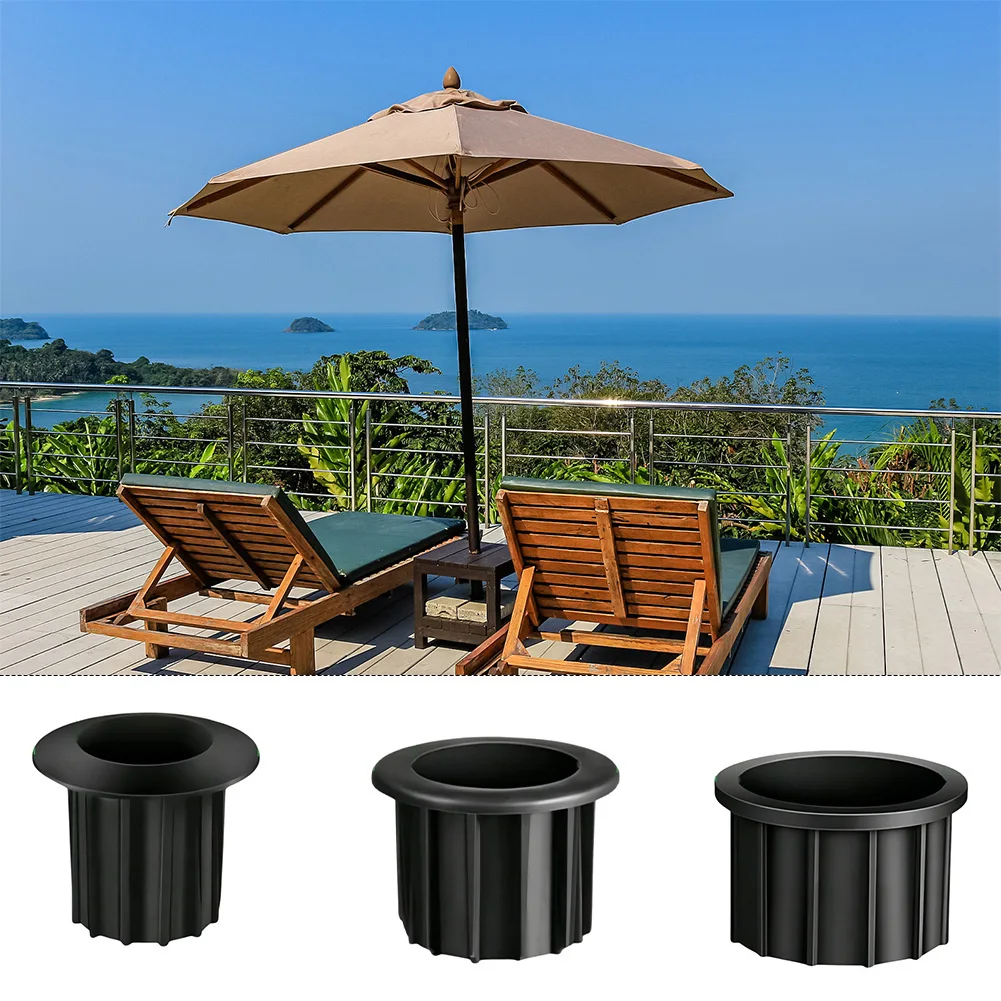 Outdoor Umbrella Base Accessory 32/38/48mm Adjustable Parasol Standpipe With Screws Courtyard Parasol Stand Fixing Holder