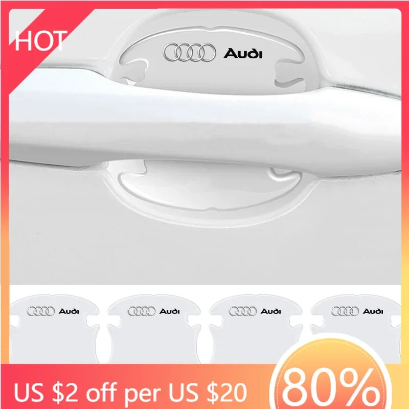 

2025 Горячие наклейки на защиту от царапин и столкновений на край двери автомобиля, подходят для моделей Audi (A1 A3 (8P, 8V, 8L), A4
